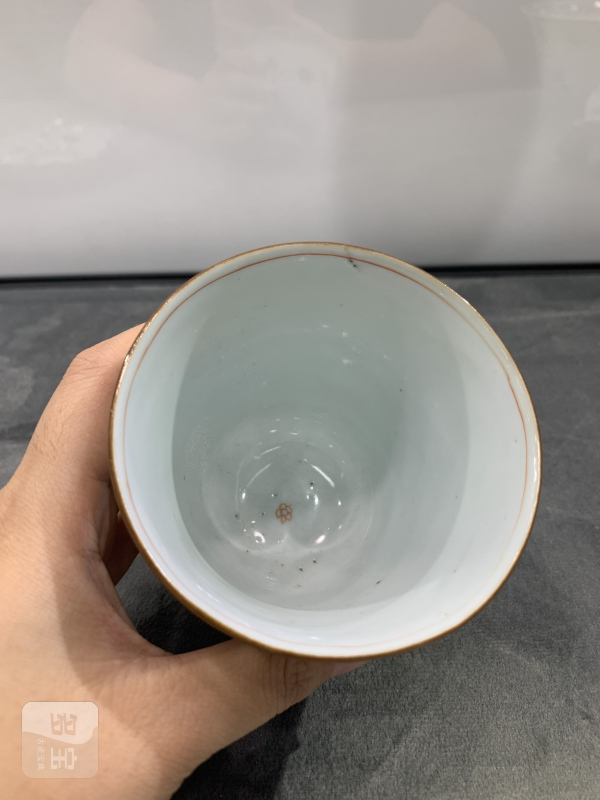 清康熙斗彩麒麟引凤纹杯盏一套 - 图6